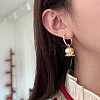 Brass Hoop Earrings for Women WG021FE-01-3