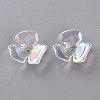 3-Petal Transparent Acrylic Bead Caps TACR-S156-016-2