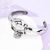 316 Surgical Stainless Steel Cuff Bangles BJEW-C142-01B-AS-3