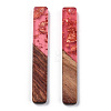 Transparent Resin & Walnut Wood Big Pendants RESI-TAC0017-03A-1
