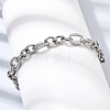 201 Stainless Steel Figaro Chain Bracelets for Men STAS-T077-13P-3