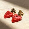 304 Stainless Steel & Acrylic Dangle Stud Earrings for Women WG34565-03-1