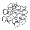 Antique Silver Plated Tibetan Style Zinc Alloy Heart to Heart Pendants X-A0943Y-4