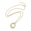 Brass Pendant Necklaces NJEW-B101-04G-02-2