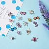 24Pcs 12 Styles Alloy Enamel Connector Charms FIND-BG0001-03-6