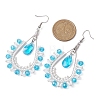 Handmade Glass Seed Beads Teardrop Dangle Earrings EJEW-MZ00296-02-3