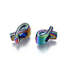 Rack Plating Rainbow Color Alloy European Beads PALLOY-S180-349-3