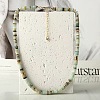 Natural Flower Amazonite Disc Heishi Beaded Necklaces for Women IG0638-3-1