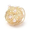Wire Wrapped Acrylic Beads KK-H438-01G-3