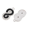 Alloy Black Enamel Pendants FIND-C095-08P-2