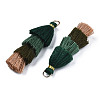 Polycotton(Polyester Cotton) Layered Tassel Big Pendant Decorations FIND-T052-16-14-4