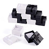 12Pcs 2 Colors Square Paper Jewelry Ring Gift Storage Boxes CON-TA0001-18-2