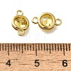 Brass Cubic Zirconia Connector Charms KK-Q043-24G-4