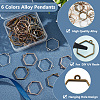 Olycraft 60Pcs 3 Colors Alloy Open Back Bezel Pendants FIND-OC0003-41-4