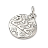 Textured 304 Stainless Steel Pendants STAS-A140-02P-2-2