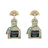 Zinc Alloy Rhinestone Dangle Stud Earrings FS-WG8FD93-05-1