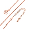 1.2MM Brass Twisted Chain Necklaces NJEW-D302-64G-2