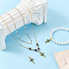 3Pcs Brass with Synthetic Opal Pendants KK-BC0015-77A-4