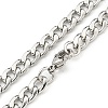 304 Stainless Steel Pendant Necklaces NJEW-L118-01P-3