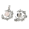 Natural Rose Quartz Pendants G-B194-01P-09-2