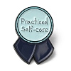 Word Practiced Self-care Dopamine Color Series Medal Enamel Pin JEWB-D018-01A-EB-1