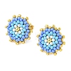 Glass Seed Bead Stud Earrings EJEW-MZ00741-02-4