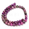 Dyed Natural White JadeImitation Charoite Smooth Round Beads Strands GG-CBA3334-A01-8mm-A-4