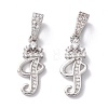 Eco-Friendly Brass Micro Pave Cubic Zirconia Pendants KK-K265-01P-I-1