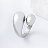 304 Stainless Steel Cuff Open Rings for Women AP0200-1-1