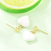 Women's Brass Stud Earrings EJEW-Z164-19G-01-3