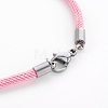 Braided Cotton Cord Bracelet Making MAK-L018-03A-01-P-3