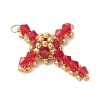 Glass Seed Beaded Pendants PALLOY-MZ01287-02-2