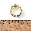 Brass Enamel Evil Eye Open Cuff Rings for Women RJEW-L339-01G-02-5