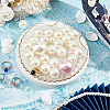 1Pc Ocean Series Transparent Gold Rim Glass Jewelry Plates AJEW-SC0002-79C-5
