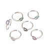 Brass Micro Pave Cubic Zirconia Finger Rings RJEW-C153-01P-2