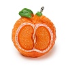 Opaque Resin Imitation Fruit Pendants RESI-H045-01A-01-1