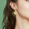 12Pcs Brass Bowknot Stud Earrings Finding KK-BC0011-12-5