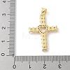 Brass Micro Pave Cubic Zirconia Pendants KK-P294-06G-04-3