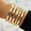 5Pcs Alloy Cuff Bangle Set for Women WG45AE5-04-1