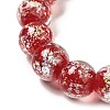 Handmade Dichroic Foil Glass Beads Strands DICH-U001-06G-3