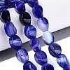 Dyed & Heated Natural Agate Beads Strands G-N359-14A-01-1