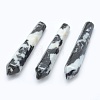 Natural Zebra Jasper Pointed Beads G-E490-E06-1