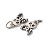 925 Sterling Silver Halloween Skull Charms STER-K188-10AS-2