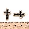 304 Stainless Steel Micro Pave Clear Cubic Zirconia Pendants STAS-N115-57G-4