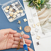 40Pcs 2 Color Alloy Stud Earring Findings FIND-DC0001-97-3