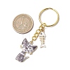 Alloy Enamel Cat Keychain KEYC-JKC01182-04-3