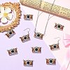 10Pcs Alloy Enamel with Crystal Rhinestone Pendants ENAM-CJ0007-59-6