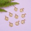 10Pcs Rack Plating Brass Micro Pave Cubic Zirconia Pendants KK-SZ0001-78-3