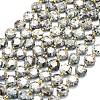 Natural Fluorescent Syenite Rock(Glow under UV Light) Beads Strands G-C116-A127-01-2