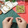 50G 5 Colors Christmas Theme Silver Lined Glass Seed Beads SEED-YW0002-62A-5